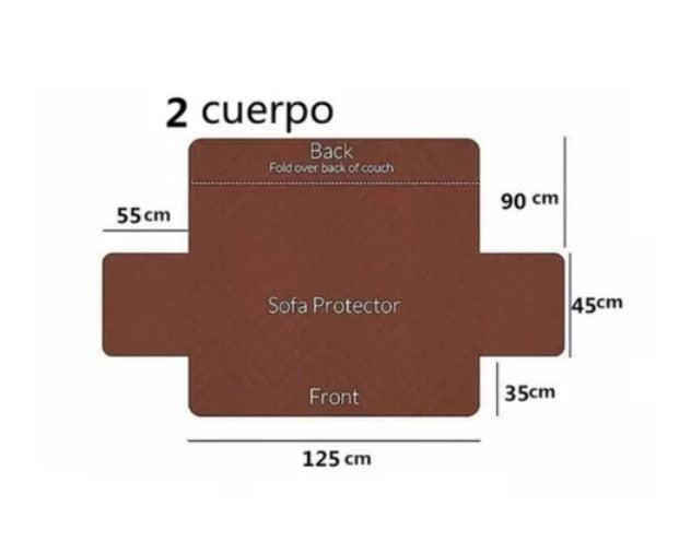 Protector Cubre Sillón 2 Cuerpos