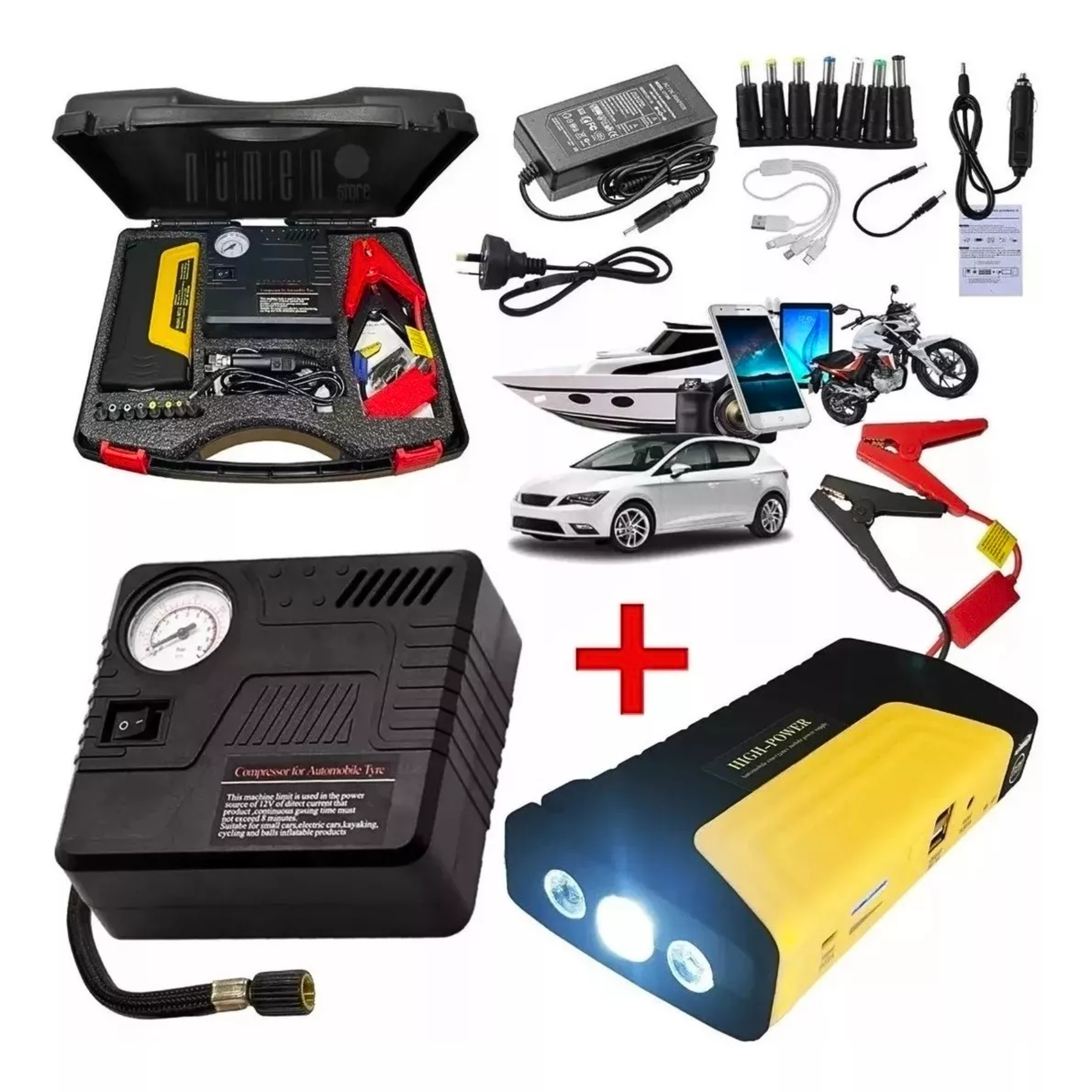 KIT AUTOREADY - Arrancador + Inflador de Neumáticos